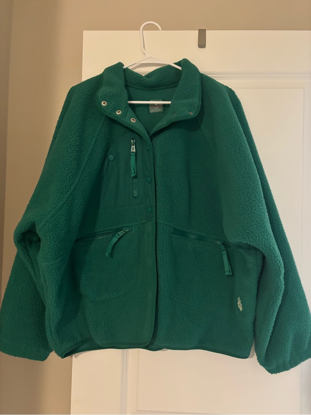FP Movement by Free People Forest Green Sherpa Fleece Jacket